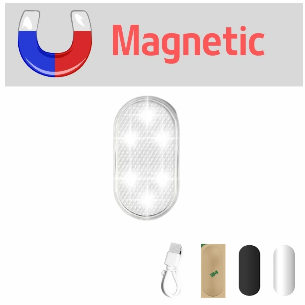 

Беспроводной светодиодный внутренний светильник, светодиодная лампа, магнитный автомобильный потолочный светильник, лампа для чтения, Автомобильные украшения, магнитный внутренний светильник для крыши