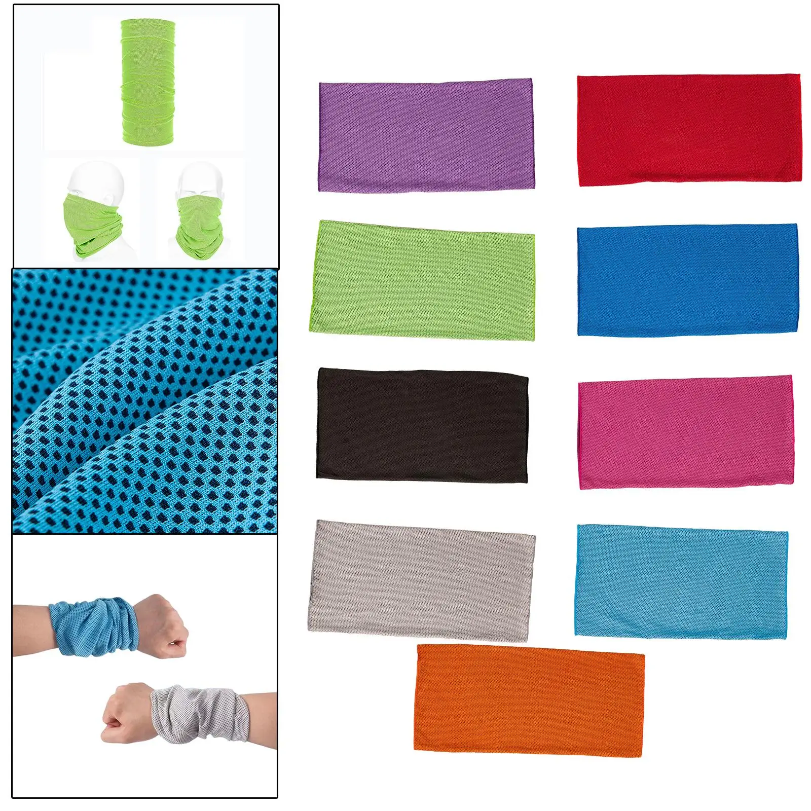 

Wrist Sweatband Quick Drying Sports Towel Volleyball Tennis Cooling Wristbands