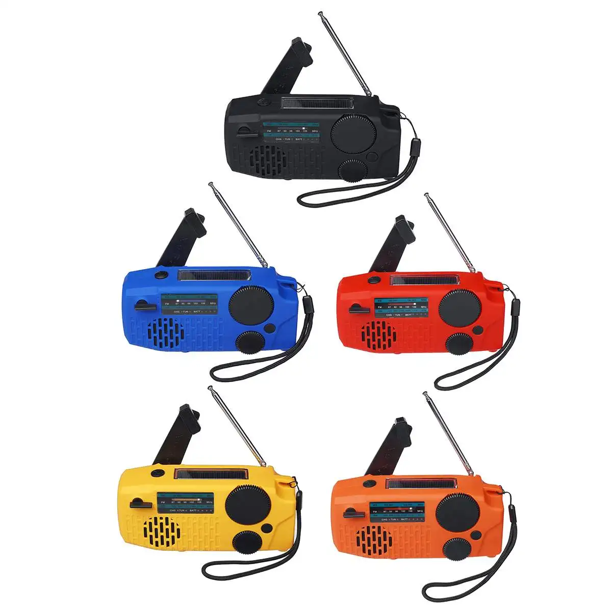

Protable Hand Radio 2000mAh Solar Powered AM/FM/NOAA SOS Function Radio Use Emergency LED Flashlight and Power Bank 029