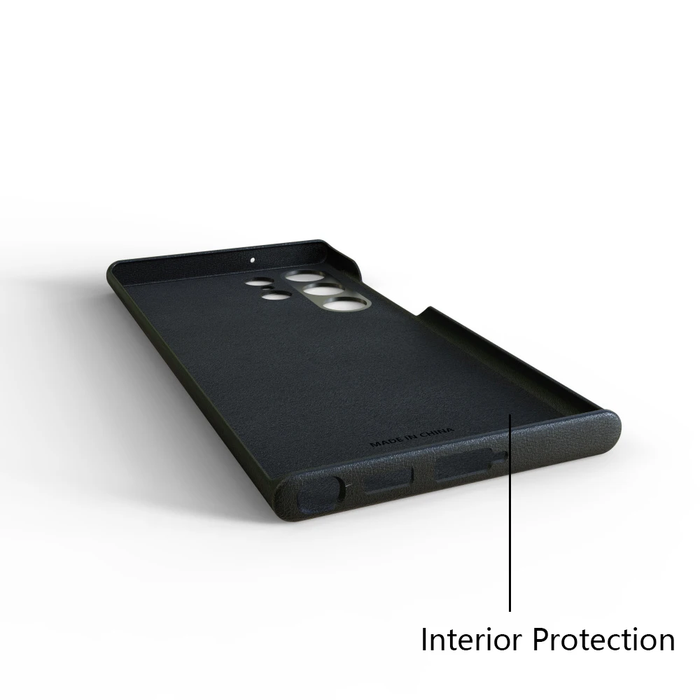 Оригинальный чехол для Samsung Galaxy S22 Ultra Plus высококачественный кожаный + Премиум