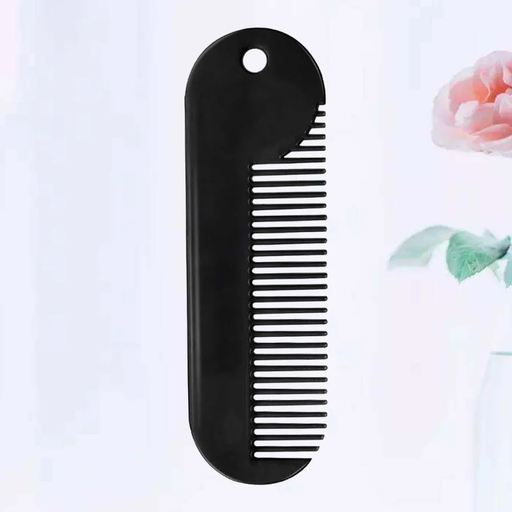 

Zinc Alloy Beard Comb Sturdy Hair Styling Comb Portable Hair Accessories Useful Beard Supply Salon Gadget for Men (Black)