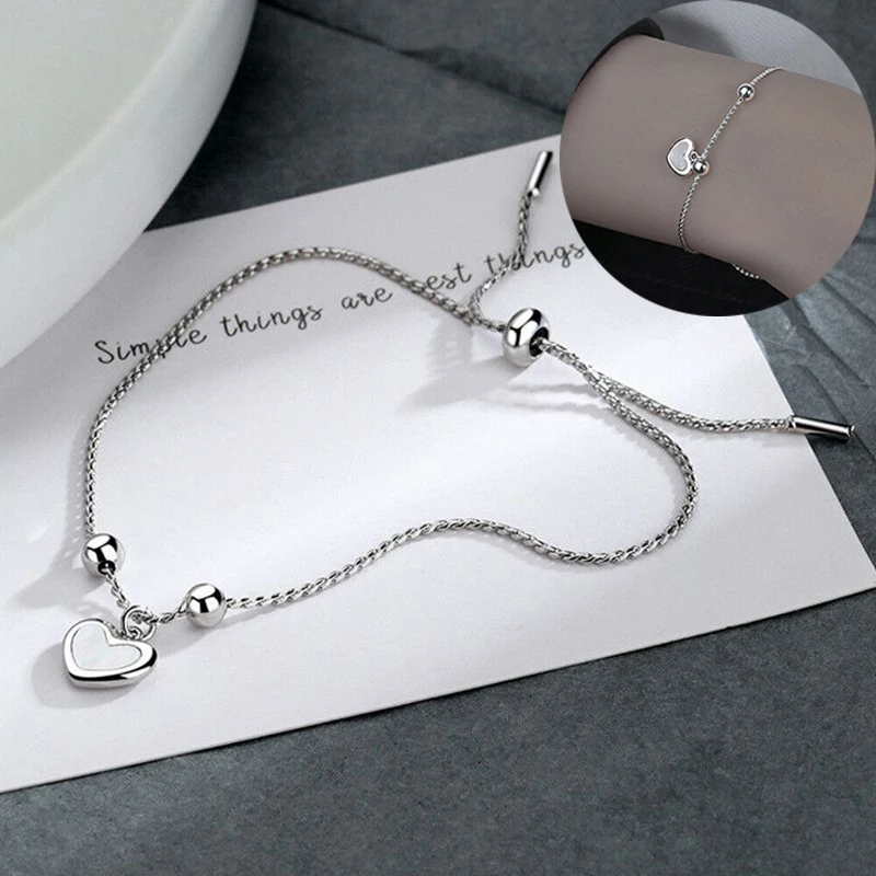 

Women's Bracelet Adjustable Bangle Adjustable Chain Design Sense Niche Love Shell Bracelet Heart Charm