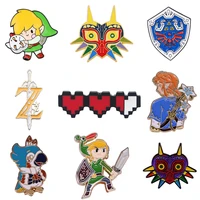 badges zelda enamel pin brooch cute anime metal lapel pins for backpacks brooches for women fashion jewelry accessories gifts