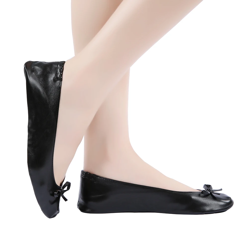 Женские складные портативные балетки на мягкой подошве удобные слипоны плоской