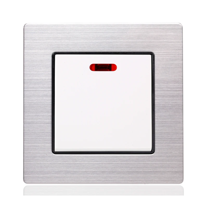 86 Тип панели из нержавеющей стали с индисветильник 20 А переключатель тока