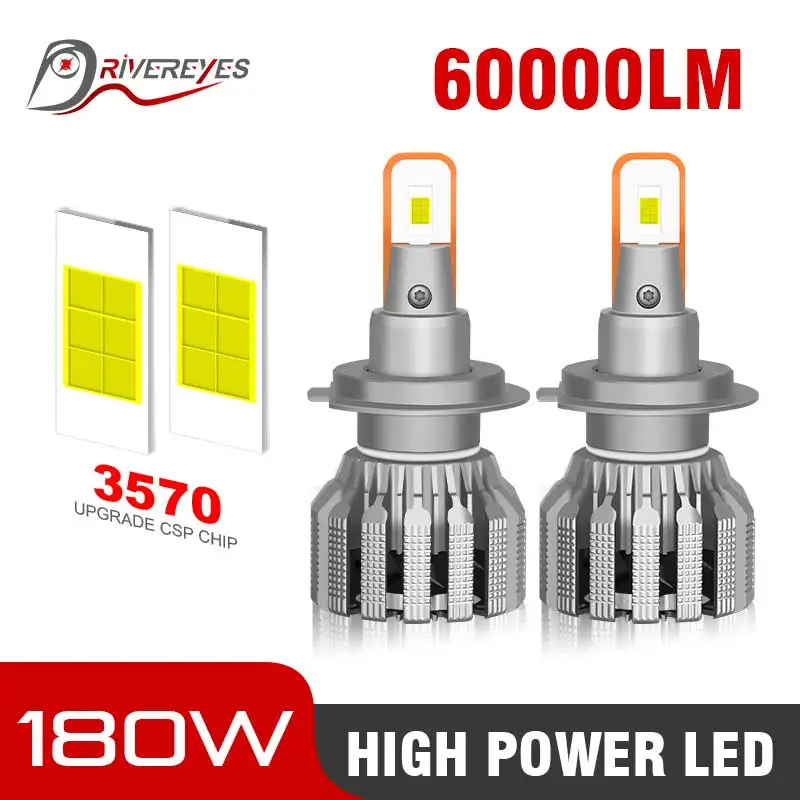 

H7 LED Canbus Headlight Bulbs For Car 180W 60000LM H1 H4 9005 HB3 9006 HB4 H8 H9 H11 9012 HIR2 LED Turbo Fog Lights For Vehicle