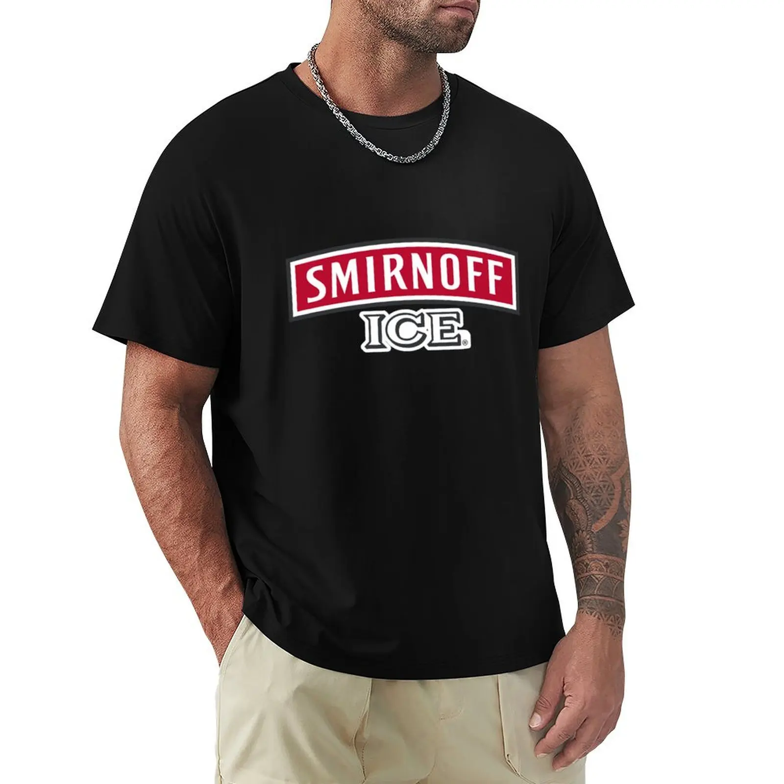 Фото Футболка с логотипом Smirnoff Ice, повседневная свободная футболка с короткими рукавами для мужчин №1