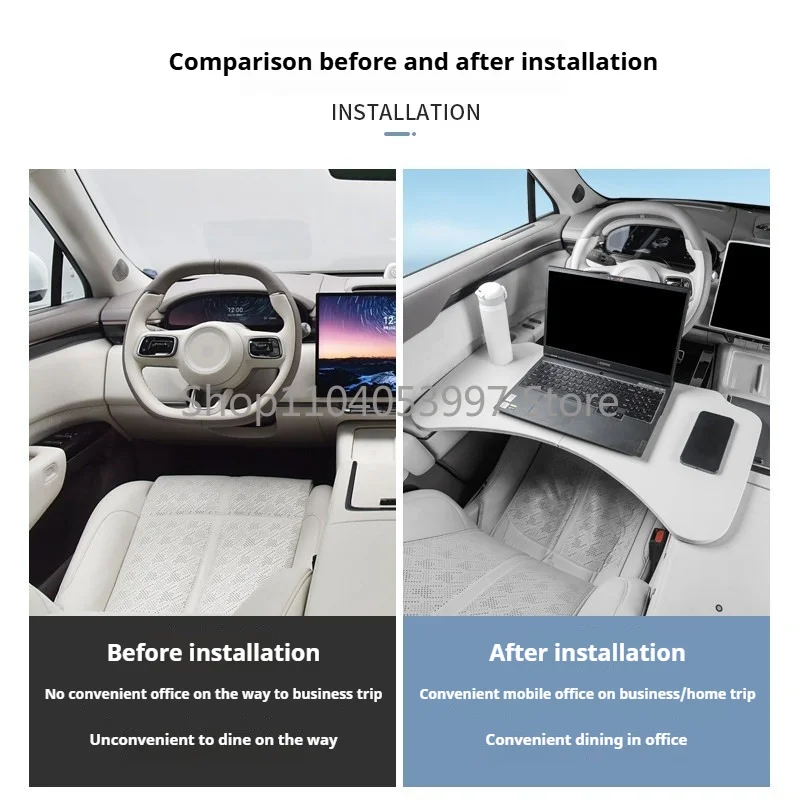 Складной автомобильный столик для Zeekr 001 7X 9X X 009, многофункциональный офисныйобеденный столик для переднего и заднего сидений, аксессуары для салона автомобиля. (art.: 3920dcff5d000) - 3920dcff5d000