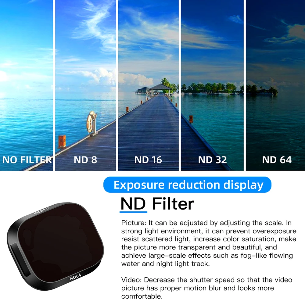 Aluminum Alloy Filter Set For DJI Mini 3 Pro Camera Optical Glass Lens Mcuv CPL ND8 ND16 ND32 ND64 Drone Accessoires enlarge