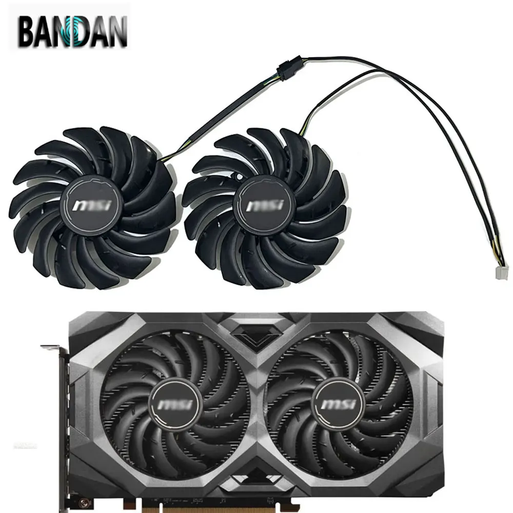 Фото Новый вентилятор охлаждения GPU 87 мм 4-контактный PLD09210S12HH 0.4А для видеокарт MSI Radeon RX 5700 XT 5600 XT MECH OC №2