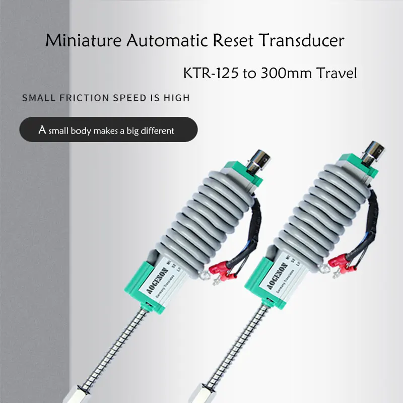 KTR 125-300mm Automatic Reset Travel Linear Displacement Sensor Electronic Ruler Miniature Spring Displacement Transducer