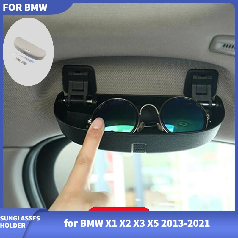 

Car Glasses Case Sunglass Sun Glasses Clip Case Holder for BMW X1 X2 X3 X5 F30 F34 G02 2013-2023