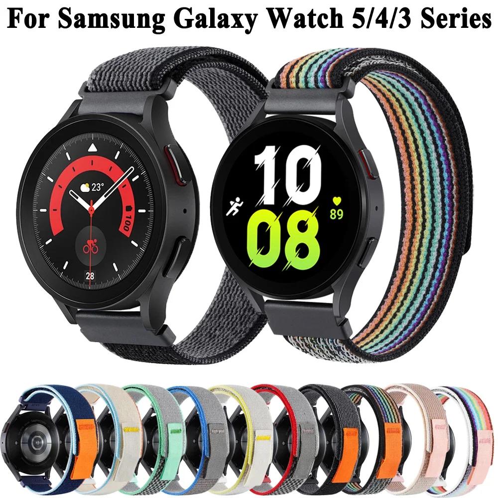 

Ремешок нейлоновый для Samsung Galaxy Watch 5 Pro, браслет для Samsung Galaxy 4 / 3 Classic 46 мм 42 мм, 22 мм 20 мм 45 мм 44 мм 40 мм