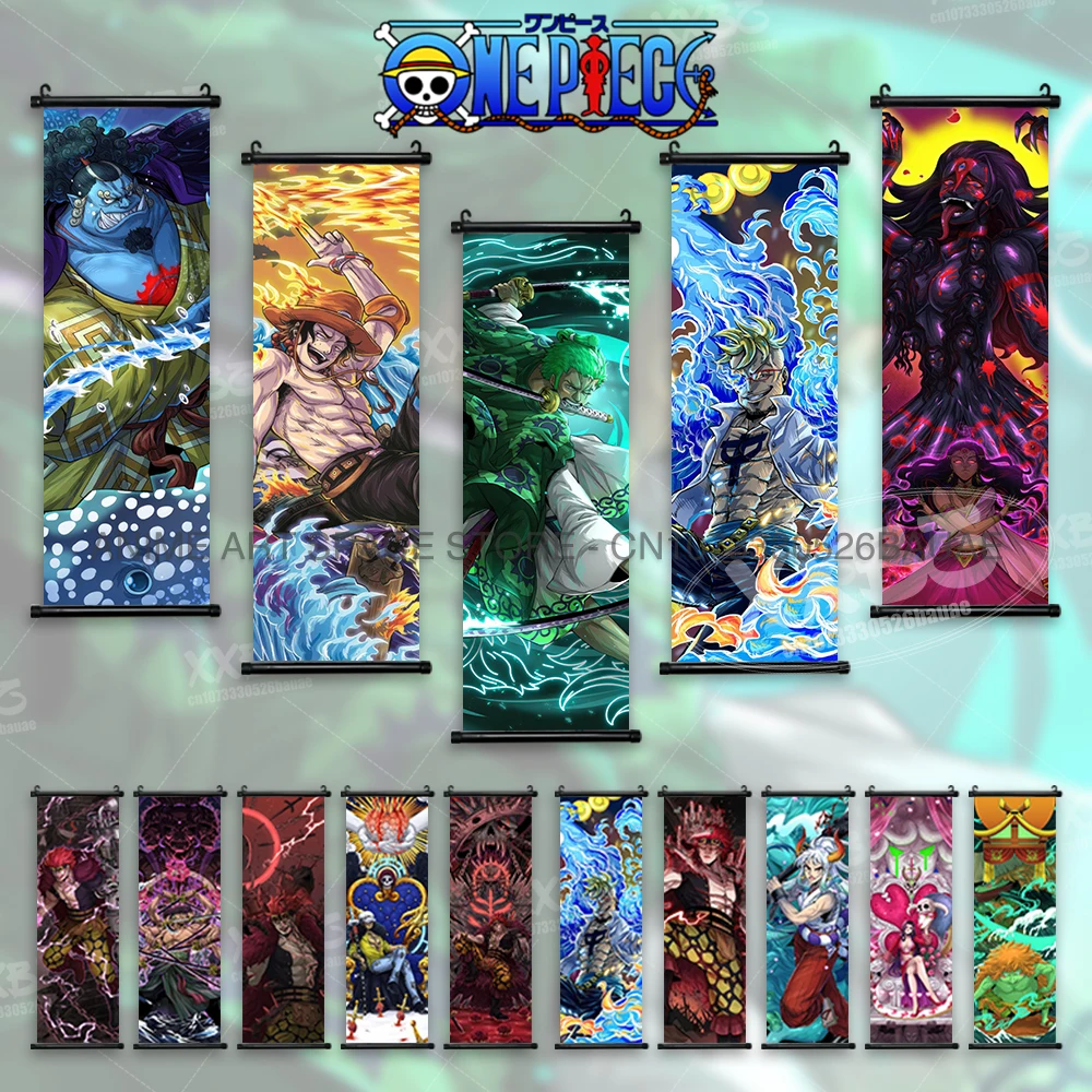 ONE PIECE подвесная картина Ророноа Зоро холст Kawaii аниме постер Ace домашний декор Jimbei