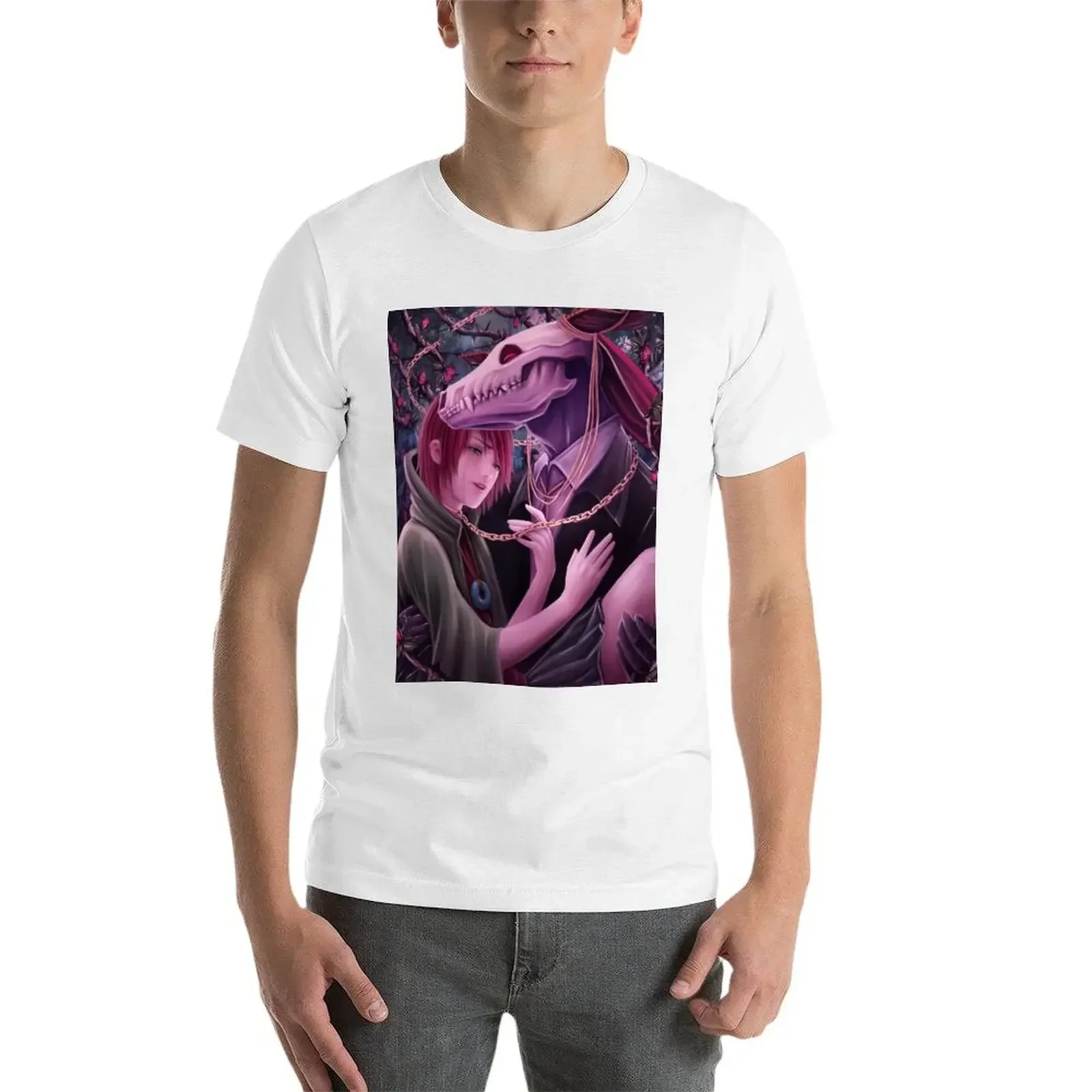 Футболка Ancient Magus Bride рубашки с рисунком животных для мальчиков мужские