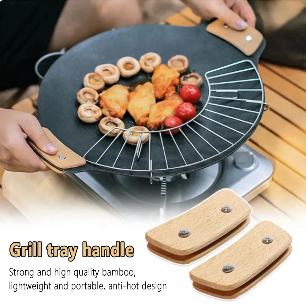 Изолированная Деревянная Ручка Для Сковороды Барбекю С Защитой От Ожогов