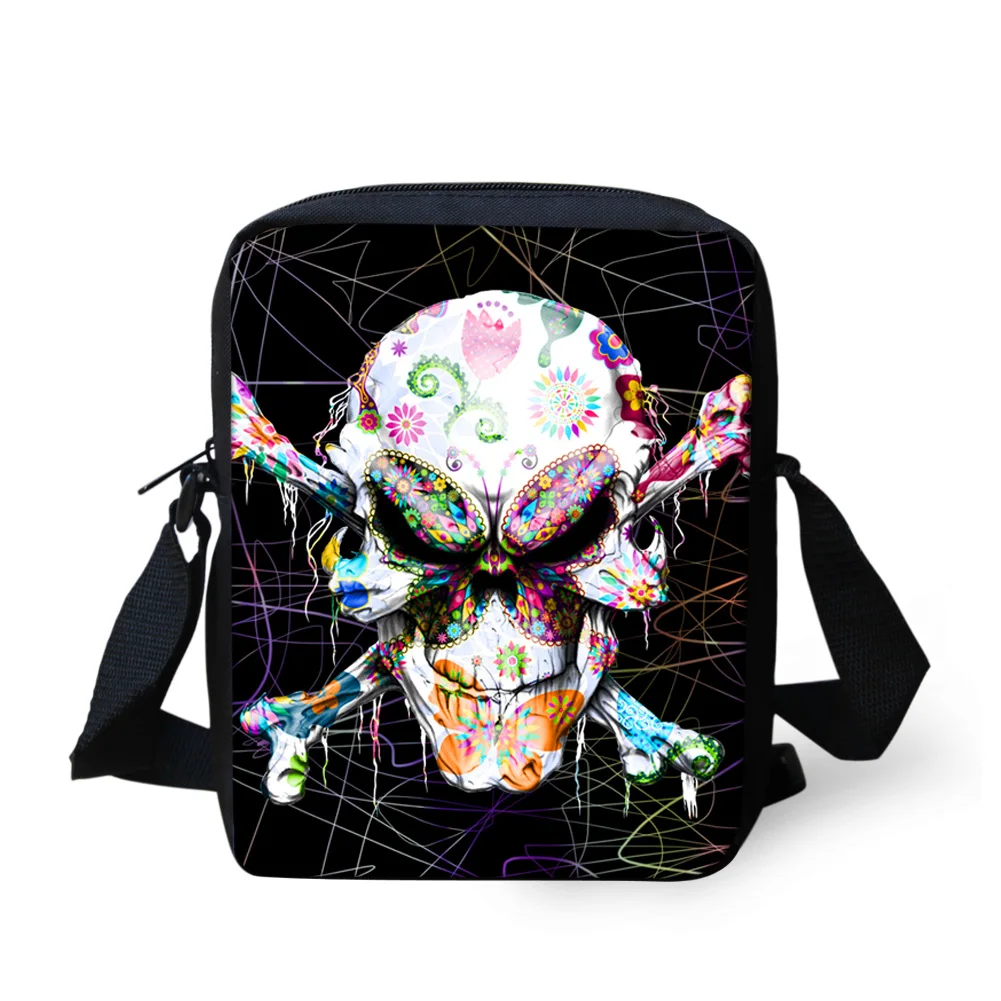 ADVOCATOR Abstract Art Skull Pattern Kids Crossbody Bags Children School Bags Designer Bags Luxury Messenger Bags Free Shipping