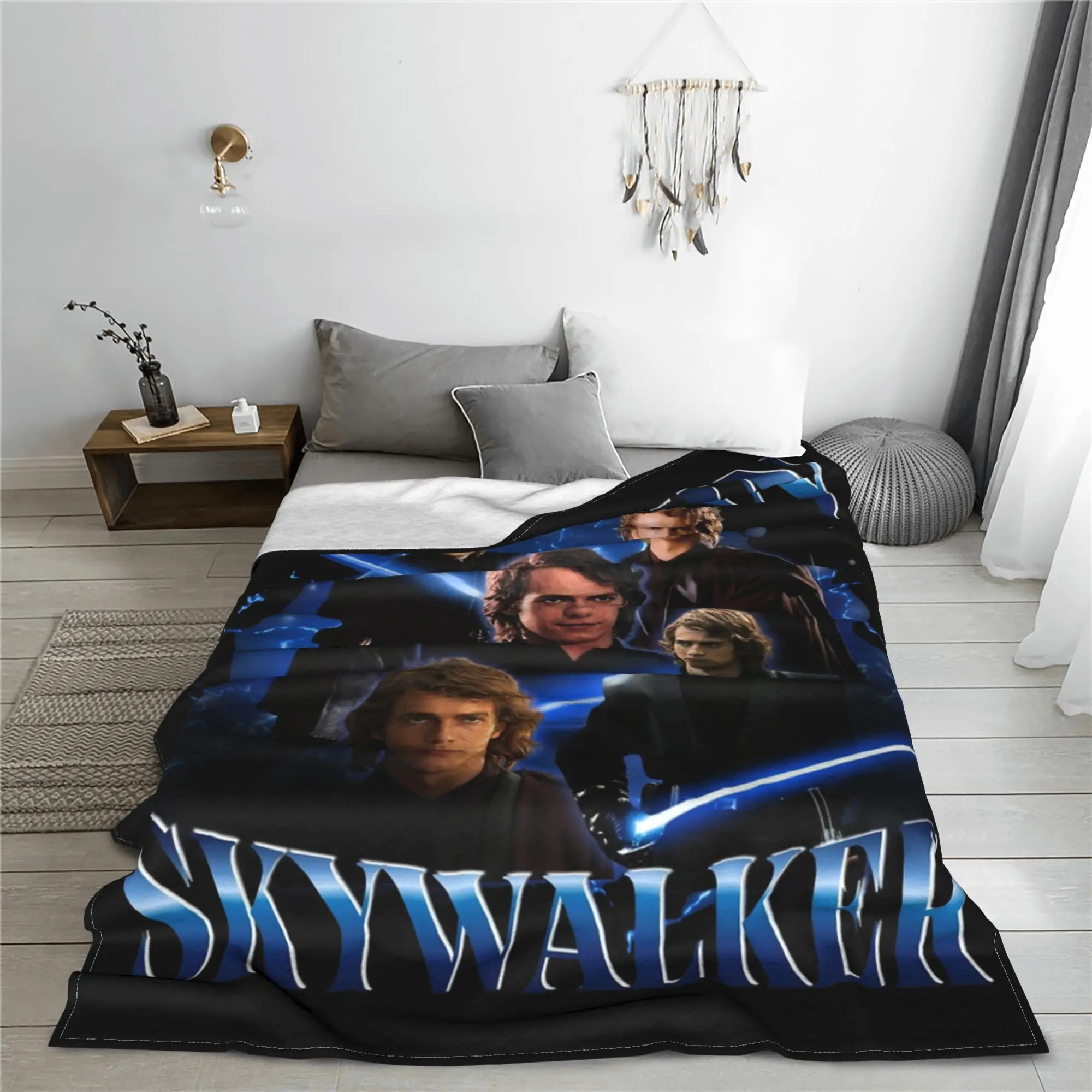 Одеяло Anakin Skywalker Jedi в стиле ретро, коралловое флисовое плюшевое тонкое одеяло с принтом для дивана, дивана, плюшевое тонкое одеяло (art.: 3920cf421b761) - 3920cf421b761