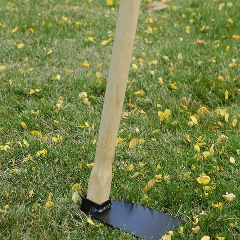 

35 см незаменимая садовая мотыга с двумя головками инструмент для прополки портативный садовый ручной инструмент с деревянной ручкой инструменты для сада