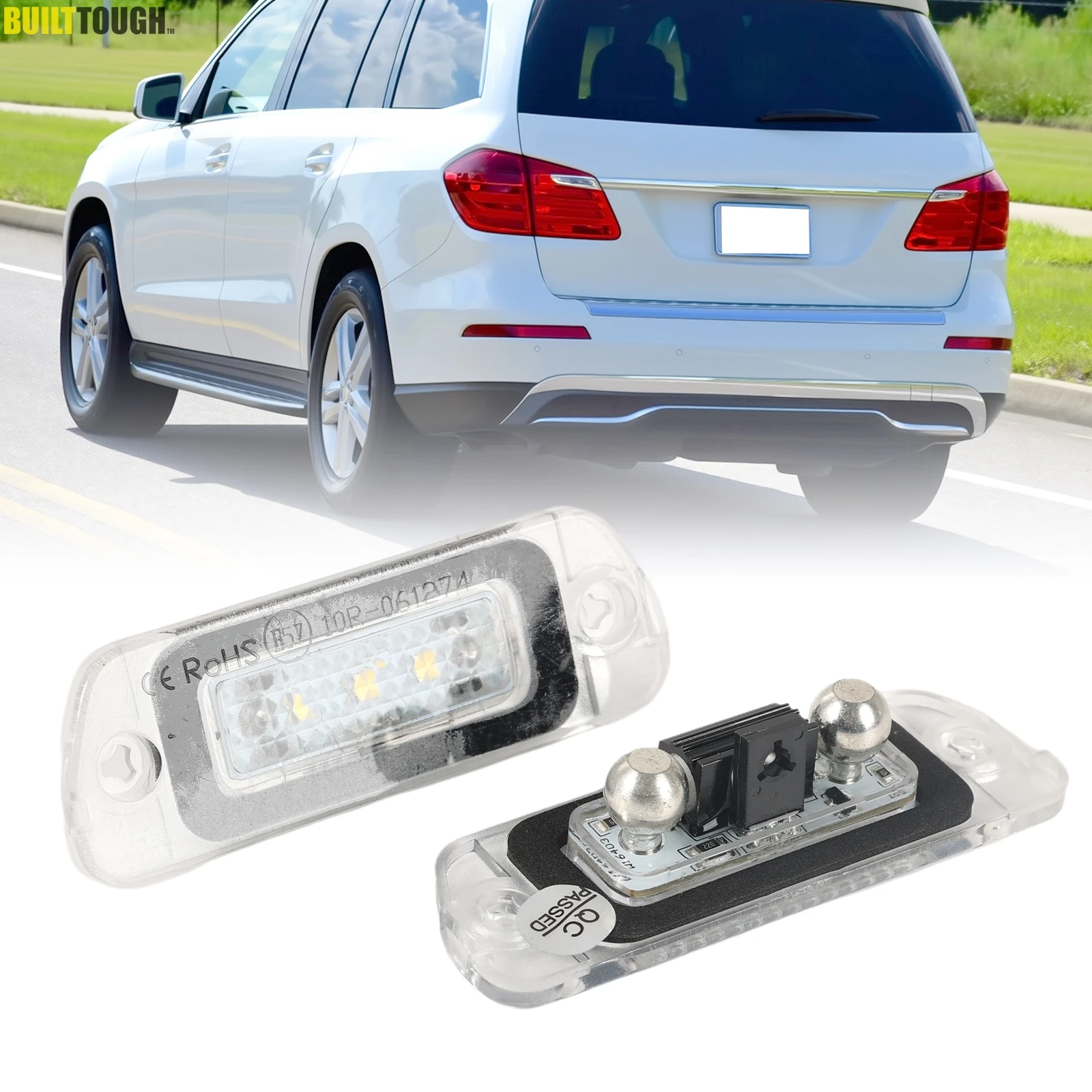 

2X Автомобильный светодиодный светильник номерного знака без ошибок для Mercedes Benz W163 W164 X164 W251 V251 ML 280 320 420 GL 350 500 550 AMG Лампа