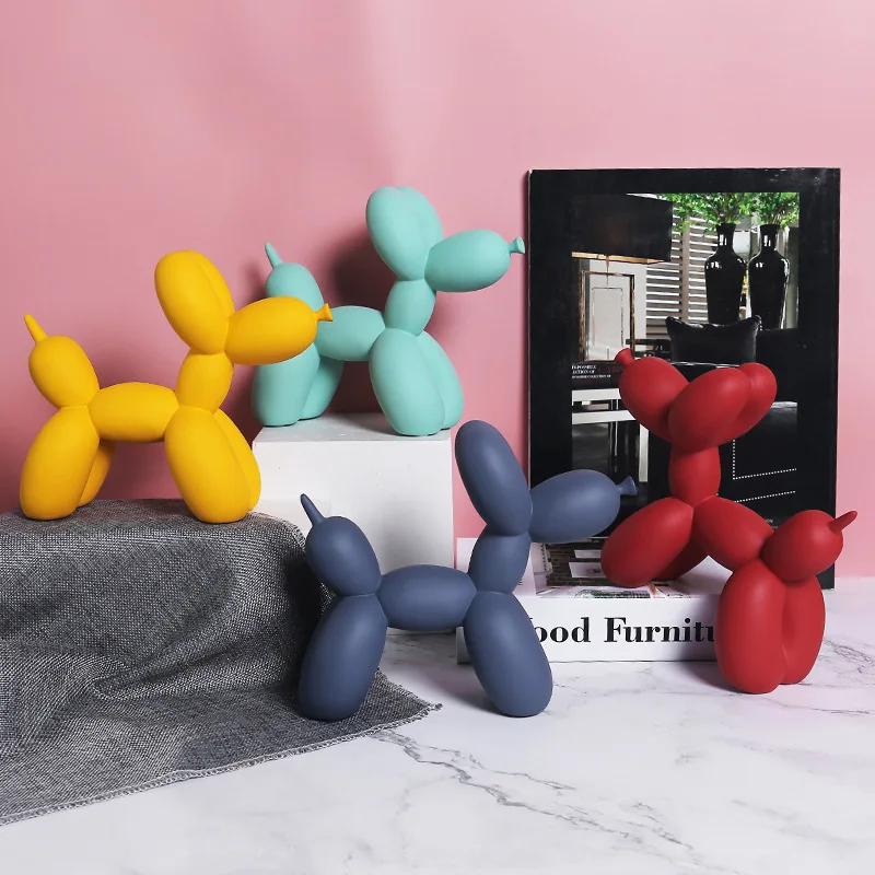 

Resin Dog Crafts Electroplating Balloon Dog Furnishings Home Decoration Modern Living Room Desktop Animal Decor Ornament