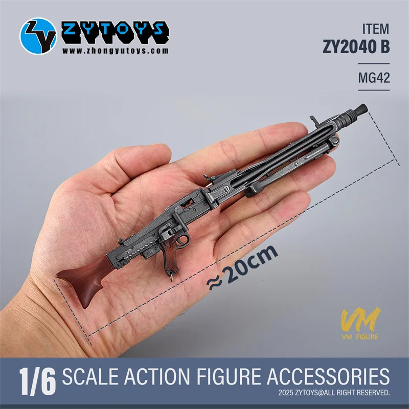 Фото ZY2040 ZYTOYS 1/6 MG42 Универсальная модель пулемета Солдатская сцена Реквизит Модель пистолета Аксессуар Подходит для 12-дюймовой экшн-фигурки Игрушка для куклы №5