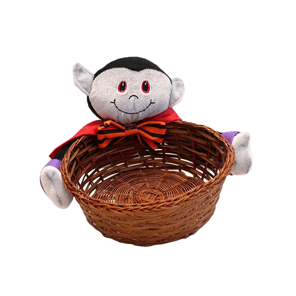 

2 Pcs Halloween Decor Candy Fruit Basket Decoration Decorate M Pumpkin Creative