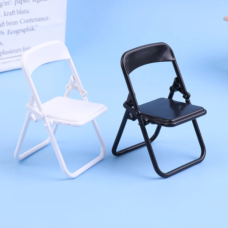 

1Pc 1:12 Dollhouse Miniature Furniture Chair Toy for Children Plastic Armchair Folding Chair Doll House Decoration Accessories