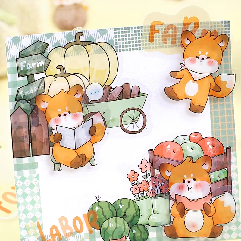 

40 Pcs PET Cute Animal Panda Hamster Sticker Journal Stationery Scrapbooking Planner Collage Material Stickers Korean Stationery