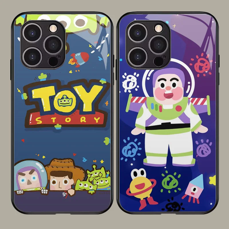 Роскошный чехол из закаленного стекла T-5 Toy Story для Xiaomi POCO X6 C61 Redmi Note 9A 9 9C 9T 9S Pro Max 5G