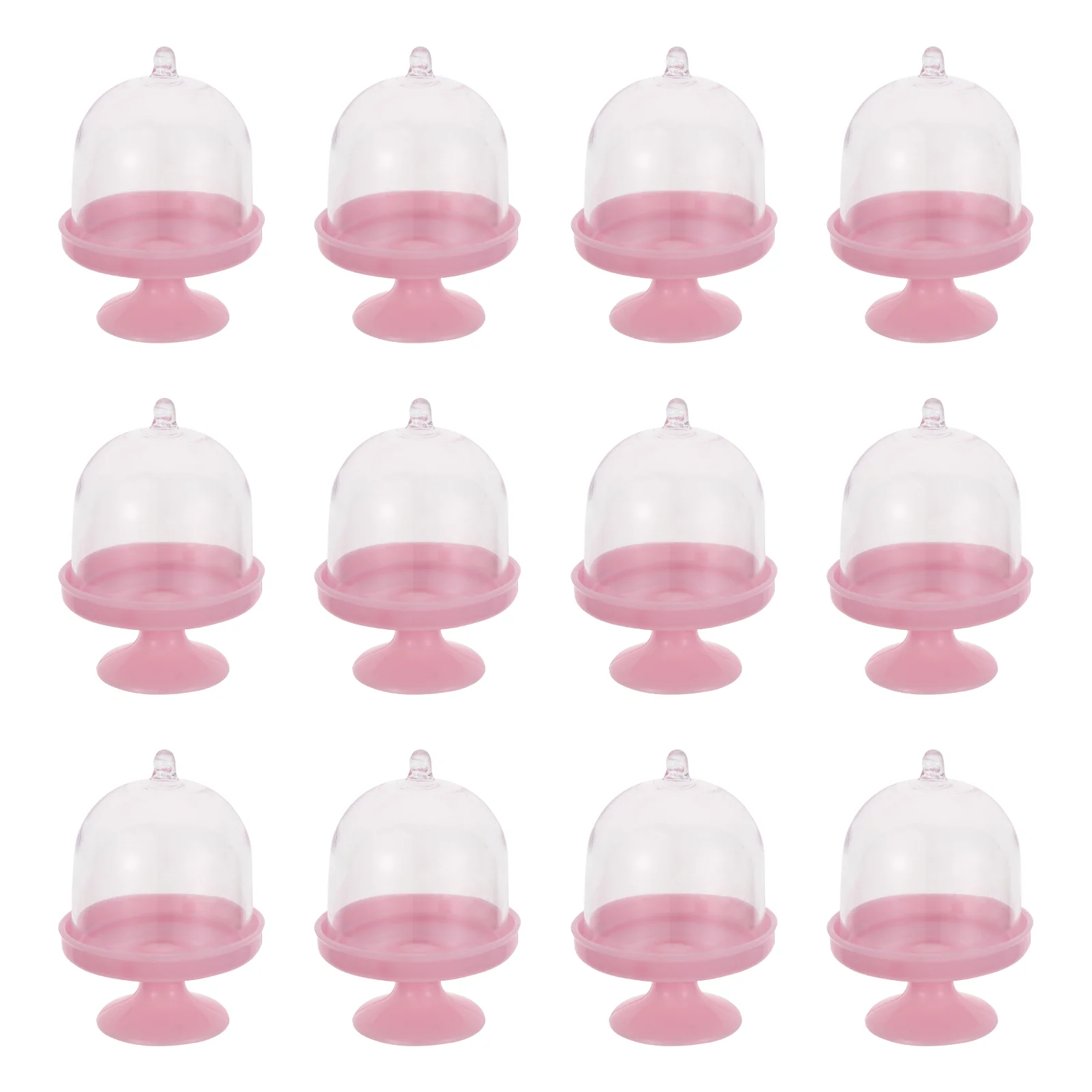 

Cake Stand Cupcake Minidome Box Cover Candy Plate Display Clear Tray Holder Gift Lid Wedding Dessert Glassboxes Party Containers