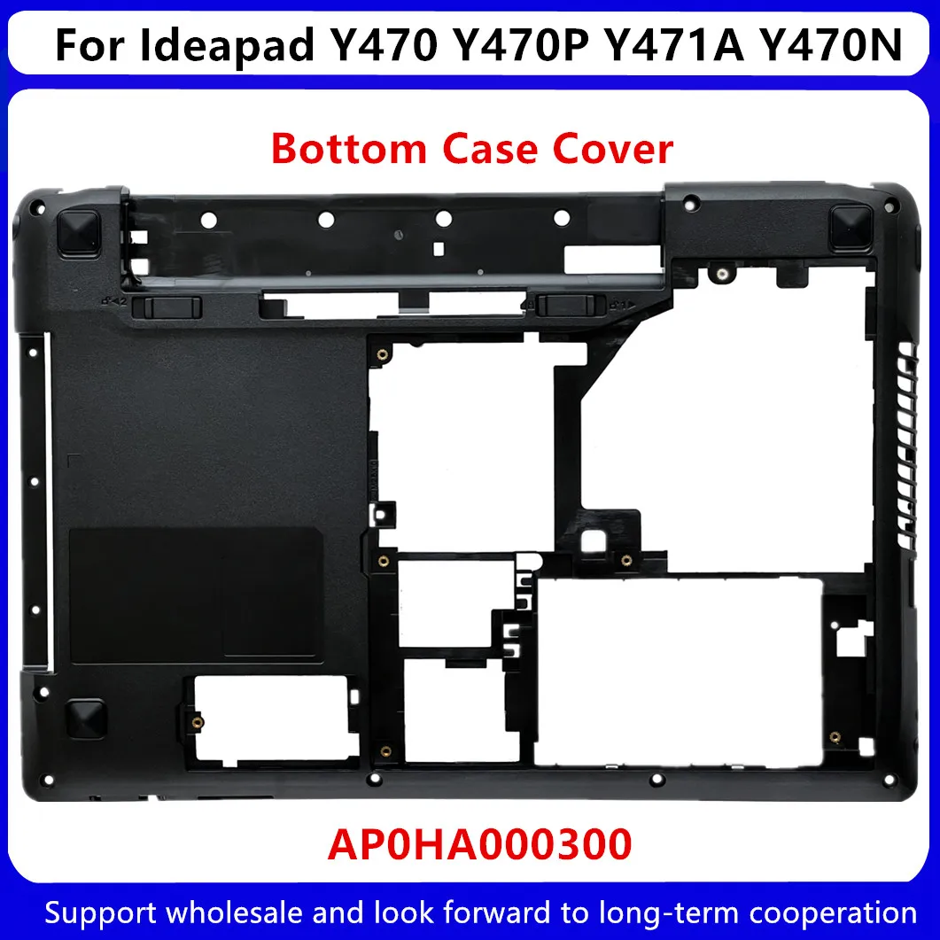 

New Fo Lenovo Ideapad Y470 Y470N Y470P Y471 Laptop Bottom Case Lower Cover Black AP0HA000300