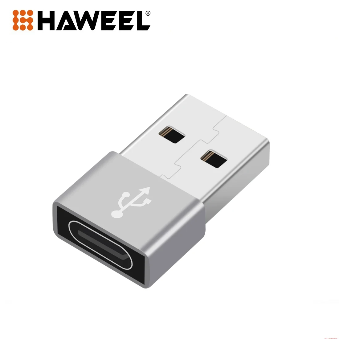Адаптер HAWEEL женский/USB 2,0 Мужской из алюминиевого сплава, поддержка зарядки и передачи данных