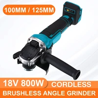electric brushless cordless impact angle grinder 800w polishing grinding machine rechargeable power tools for 18v makita battery