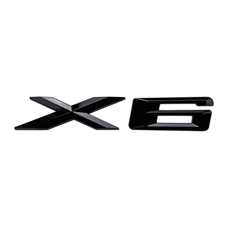 Черные хромированные 3d-буквы на клейкой основе для багажника автомобиля алфавит