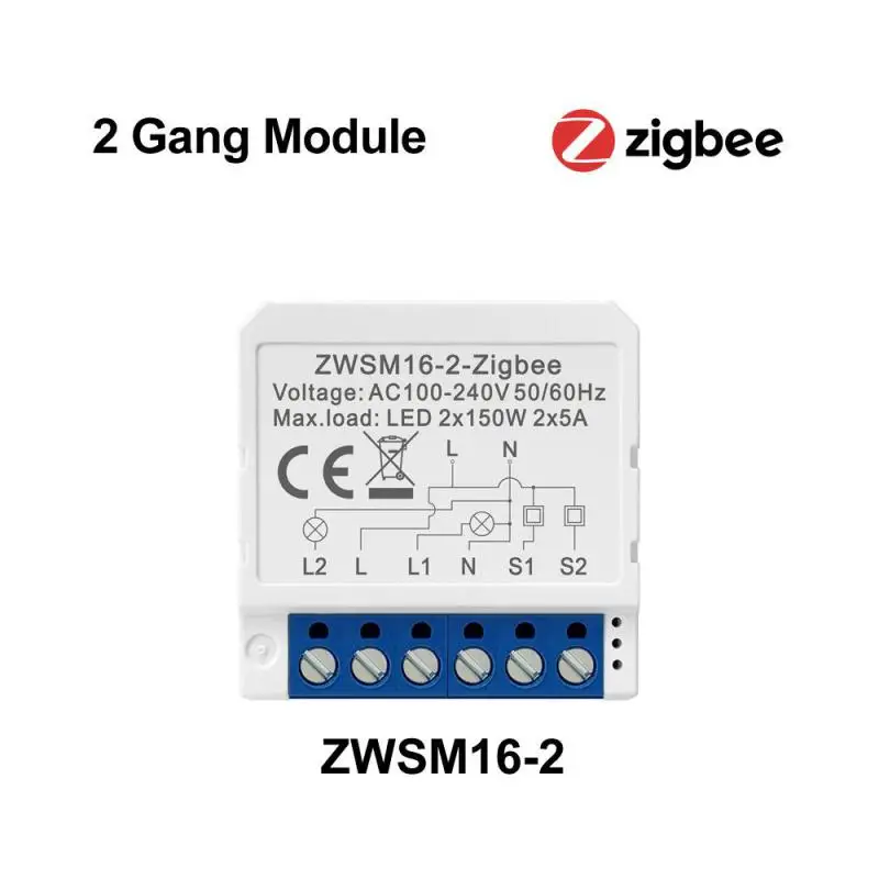 

Timer Tuya Zigbee Smart Switch Intelligent 2 Way Control Support Alexa Google Home Double-control Voice Control 1/2/3/4-way 16a