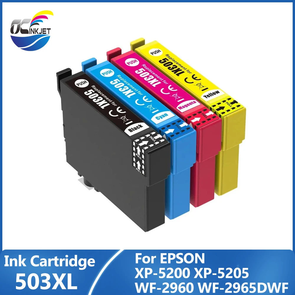 

T503XL 503XL Ink Cartridge For Epson XP 5200 5205 2960FTNF 2965DWF WorkForce WF-2960 Expression Home XP-5200 Printer T503 503