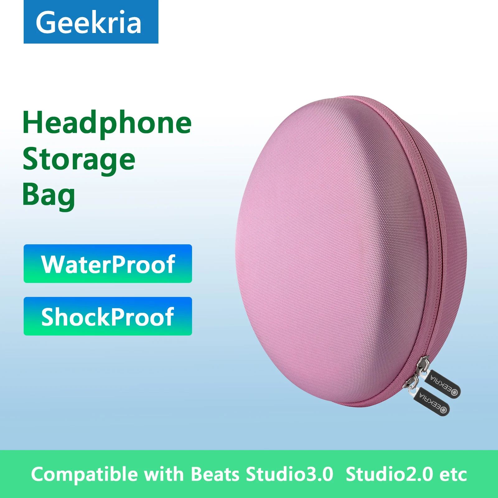 Geekria Headphones Case For B Studio3.0 Wireless,Studio2.0,Hard Portable Bluetooth Earphones Headset Bag for Accessories Storage enlarge