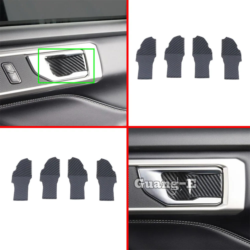 

Car Armrest Cover Stick Trim Frame Inner Bowl Handle Handrail Hoods Parts 4PCs For Ford Explorer U625 2019 2020 2021 2022 2023