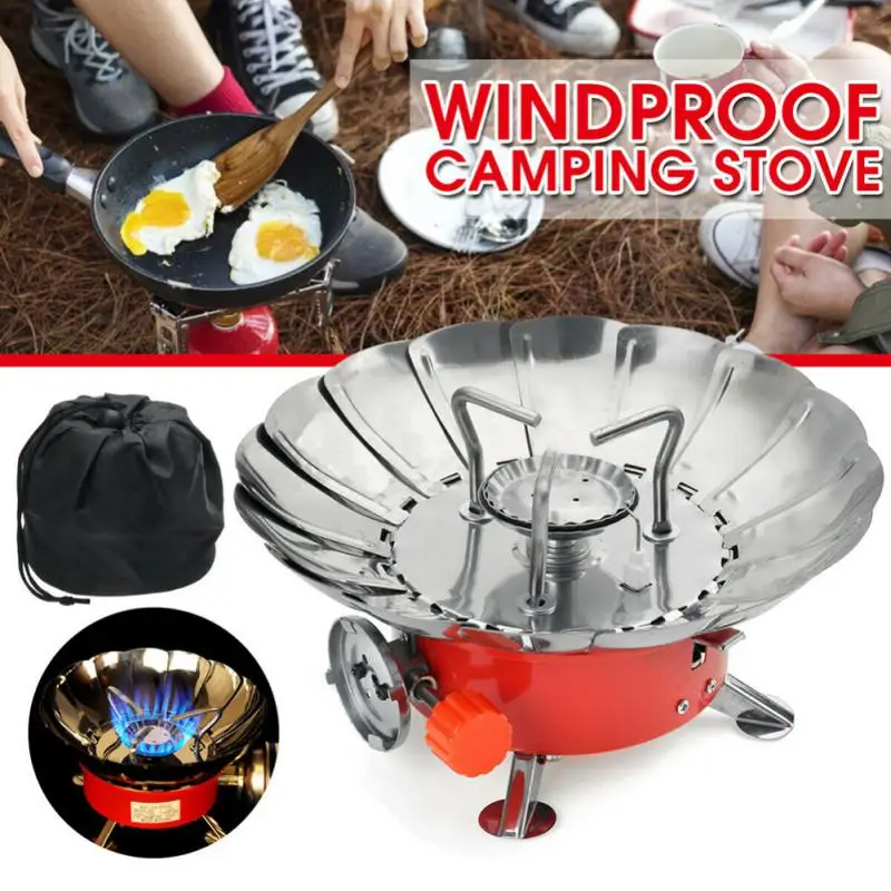 

Camping Gas Stove Tourist Burner Portable Outdoor Stove Folding Strong Fire Picnic Cooking Heater Hiking Camp Supplies