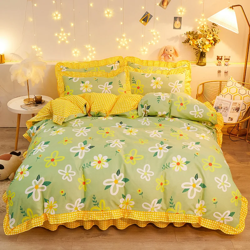 

Kuup New Duvet Cover by Bedding Set Twin Size Flower Quilt Cover 150x200 High Quality Skin Friendly Fabric Bed Cover: