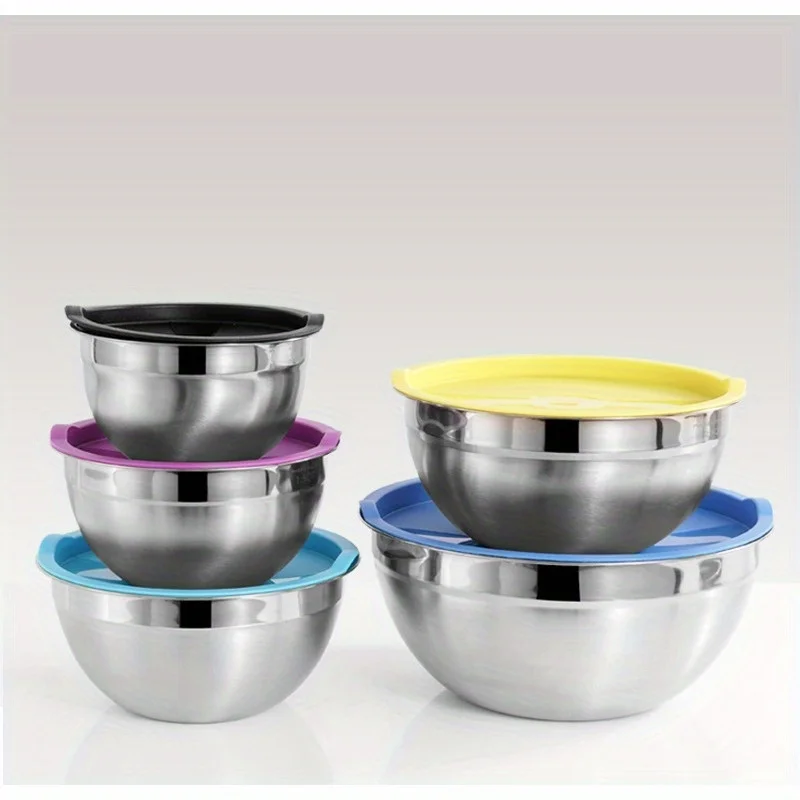 Миска Для Смешивания Из Нержавеющей Стали Салата Фруктов Овощей Яйца Контейнер