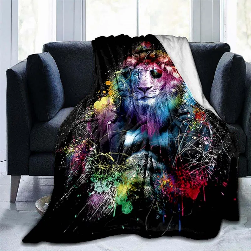 

Легкое удобное мягкое дышащее ультратеплое одеяло в виде животного, кота, льва для путешествий