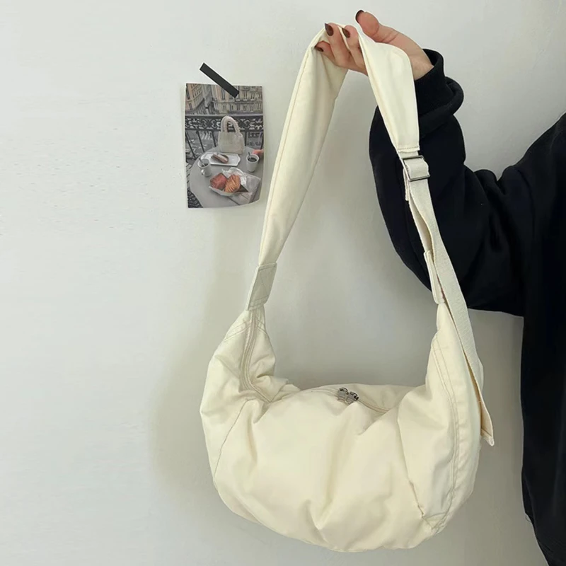 

Женская сумка через плечо, модная весенняя новая вместительная сумка пельменей, хлопковая Повседневная сумка на плечо 2023
