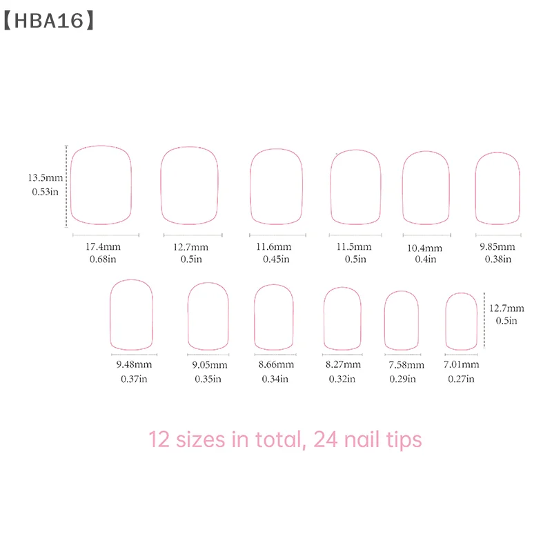 24 шт. короткие квадратные накладные ногти с дикими ягодами красного цвета и