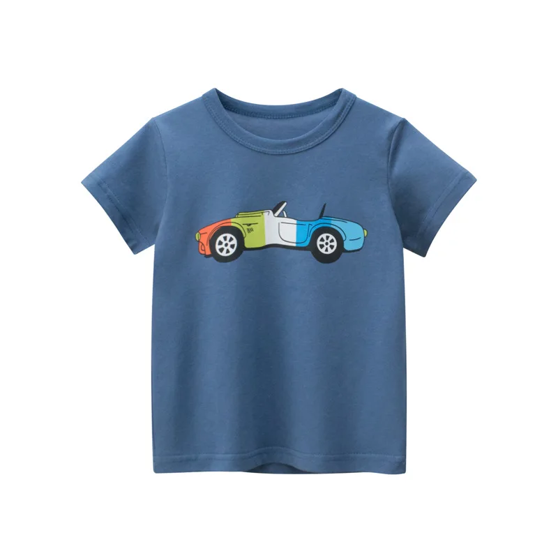 Boy Summer Casual Short Sleeve T-Shirts Toddler Cartoon Tee Shirt Kids Wear CrewNeck Top Children Fashion Clothing