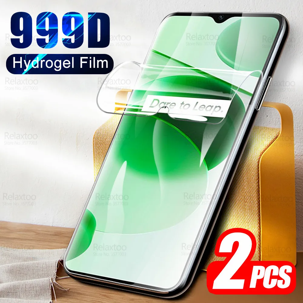 

Изогнутая Гидрогелевая мягкая пленка 999D для Oppo Realme C35, защита экрана Realmy Realmi C 35, защитная пленка для телефона 6,6 дюйма, не стекло, 2 шт.