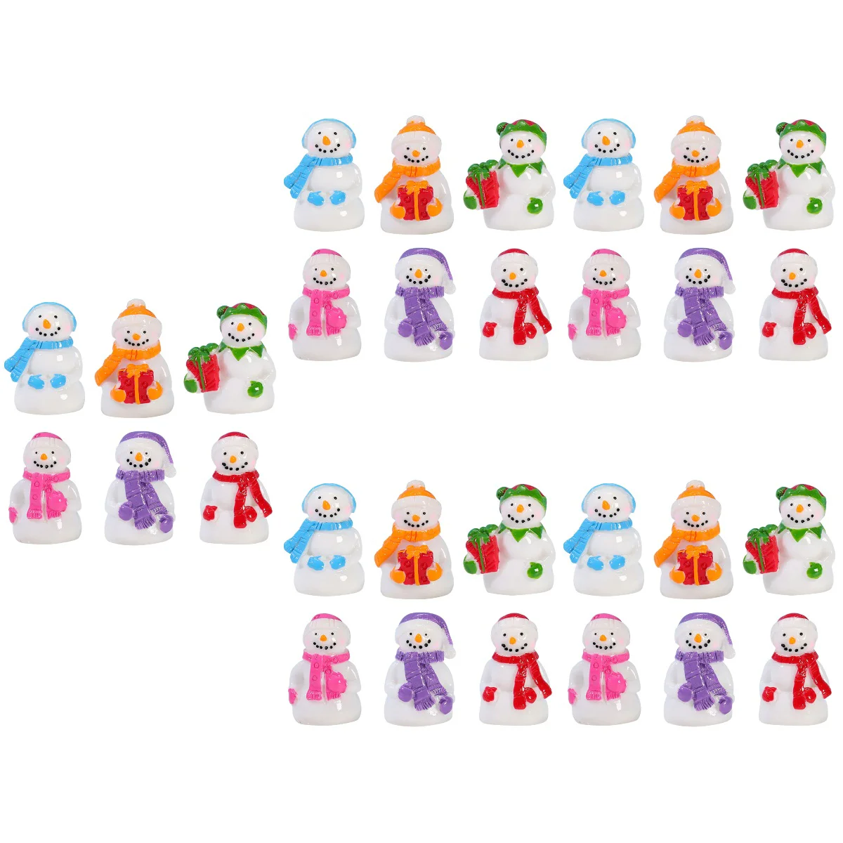 

Snowman Mini Miniatureornament Figurine Christmas Resin Figure Ornamentsfigurines Lovely Function Multi Micro Crafts Tiny