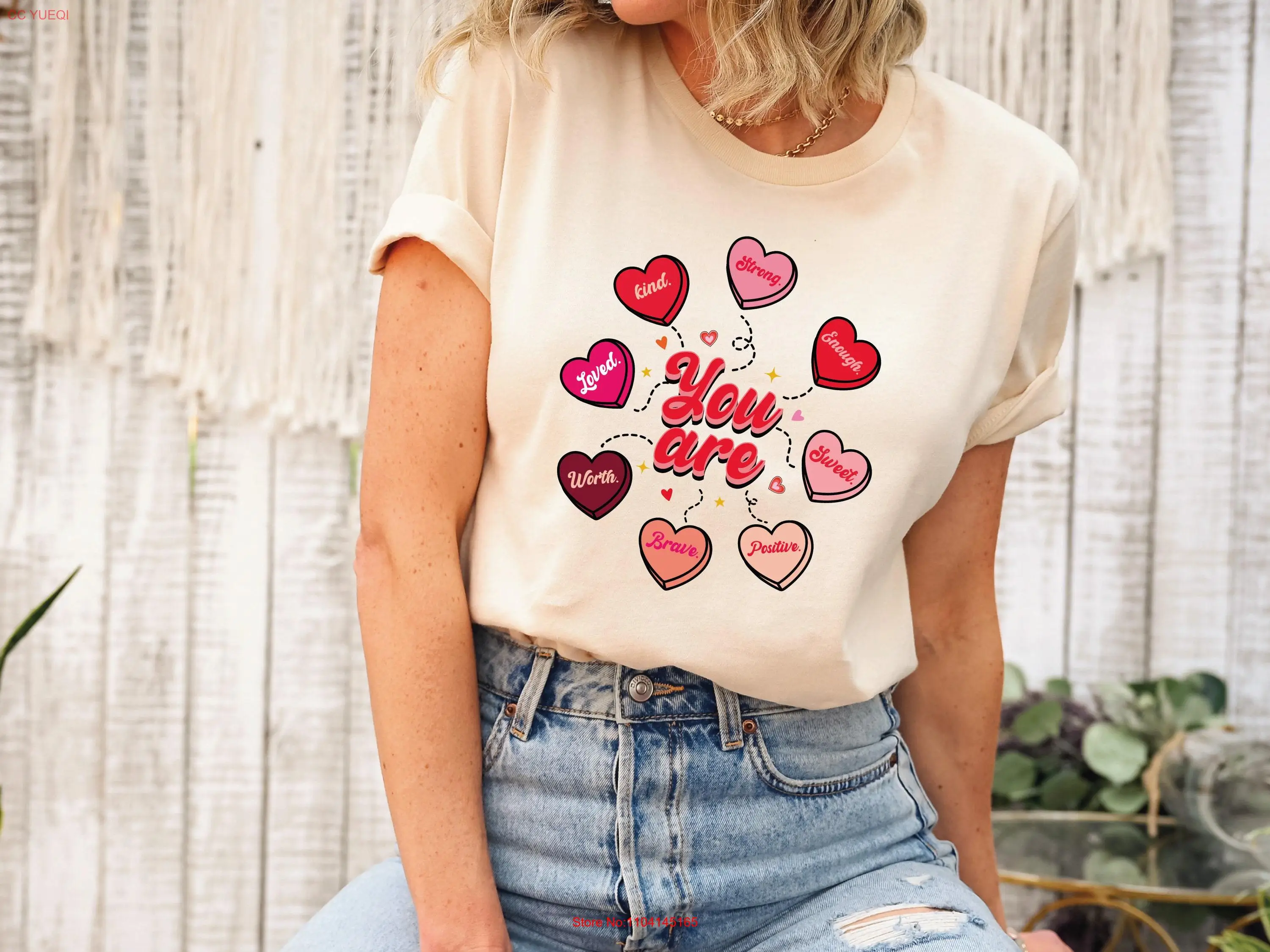 Футболка You Are Brave Strong Worth Sweet Kind Positive SweaT Мотивационное психическое здоровье для