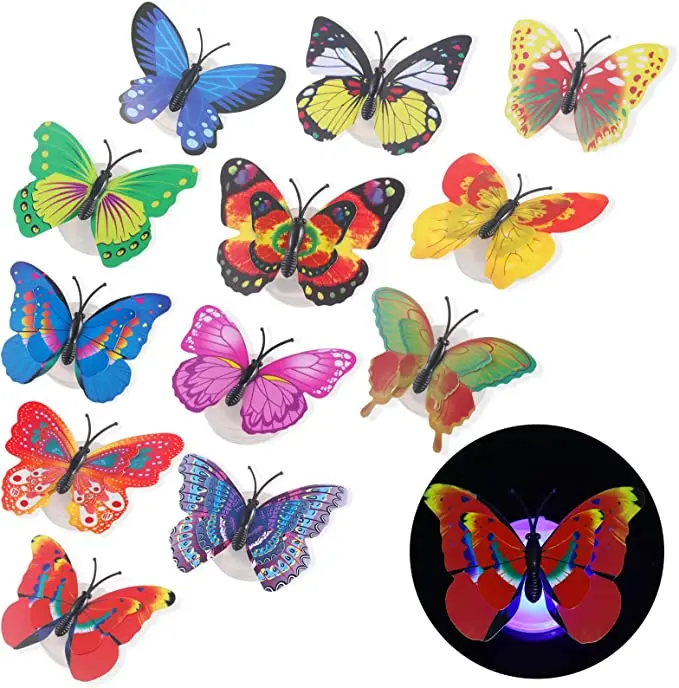 

24 шт., декоративная настенная лампа в виде насекомых